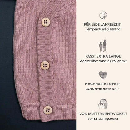 THE WOOLLY BABY JACKET - rose