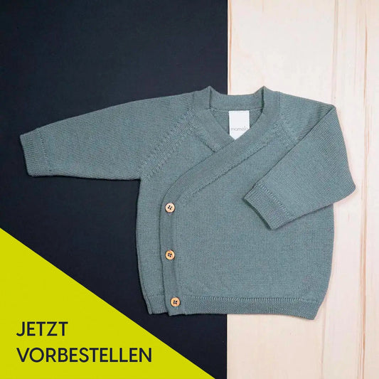 THE WOOLLY BABY JACKET - sage