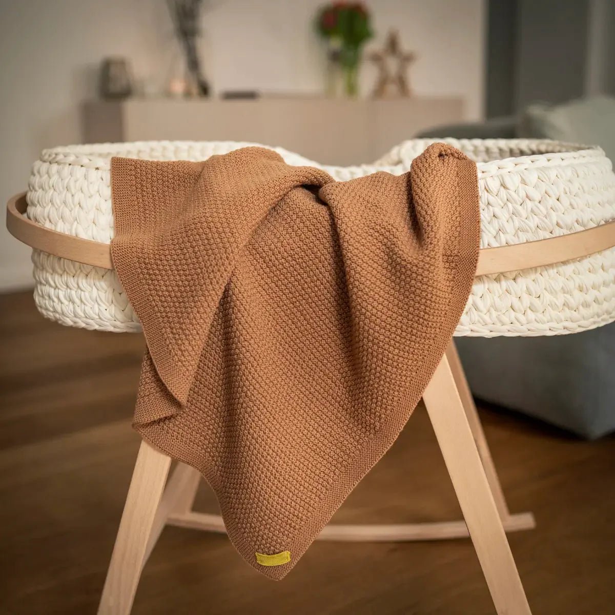 B-WARE WOOLLY BLANKET - camel