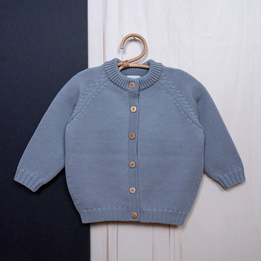 THE WOOLLY CARDIGAN - blue